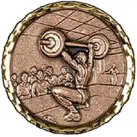 Bronze Jerk Weight Lifting Medals 60mm