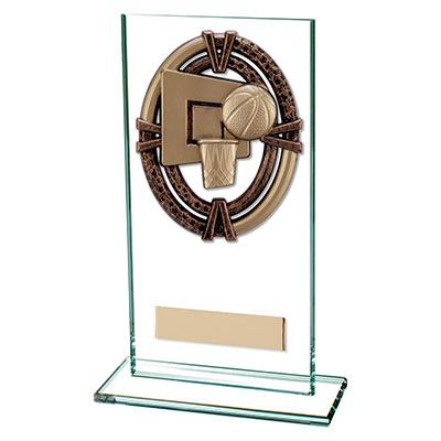 160mm Maverick Legacy Glass Basketball Award