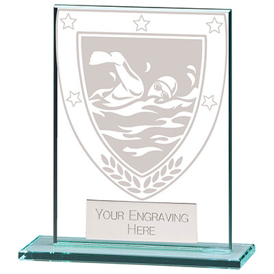 110mm Millenium Glass Swimming Award