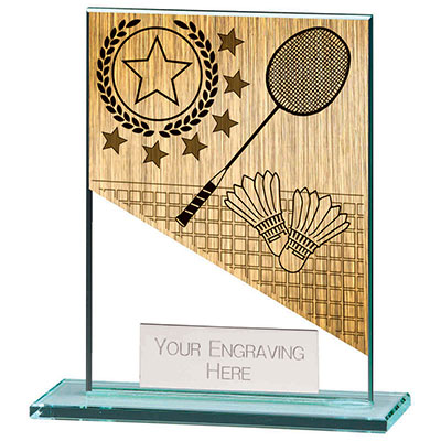 110mm Mustang Glass Badminton Award