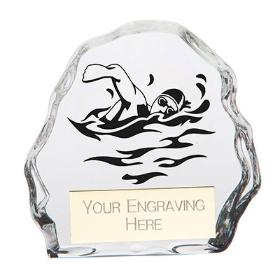 90mm Glass Mystique Swimming Award