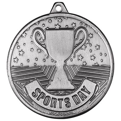 Silver Sports Day Medal 50mm