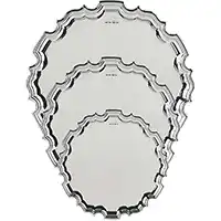 10in Hallmarked Sterling Silver Chippendale Tray