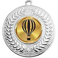 Hot Air Ballon Silver Medal 50mm