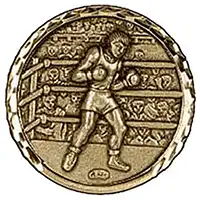 Gold Boxing Medals 87mm