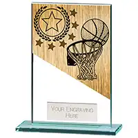 140mm Mustang Glass Basketball Award