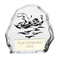 90mm Glass Mystique Swimming Award
