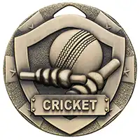 Bronze Mini Shield Cricket Medal 50mm