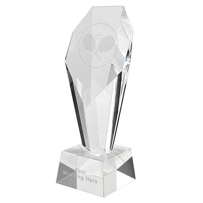 210mm Diamond Optical Crystal Tennis Award