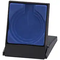 Blue Insert 70mm Black Medal Case 2.20