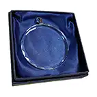Faceted Round Glass Medal 70mm