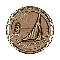 Gold Sailing Medals 60mm