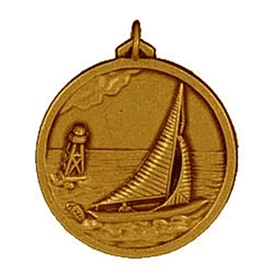 Gold Sailing Medals 38mm