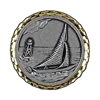 Silver Sailing Medals 60mm