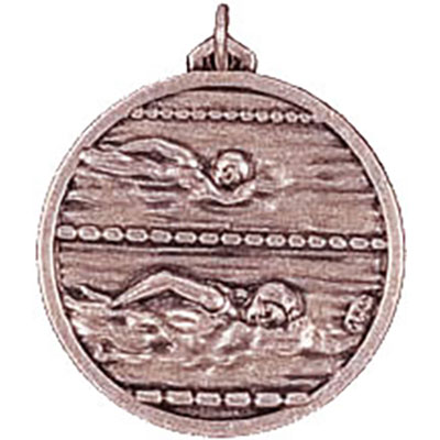 Bronze Freestyle Swimming Medals 38mm