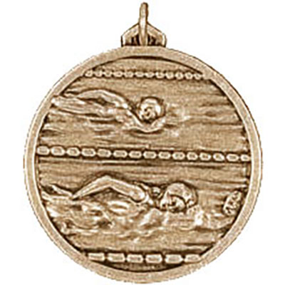 Gold Freestyle Swimming Medals 38mm