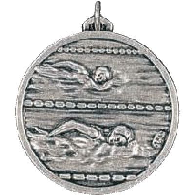 Silver Freestyle Swimming Medals 38mm