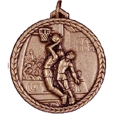 56mm Bronze Basketball Medals