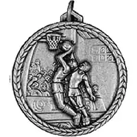 56mm Silver Basketball Medals