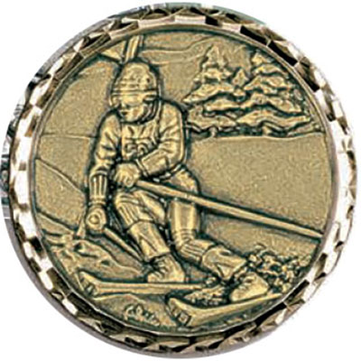 Gold Slalom Skiing Medals 60mm
