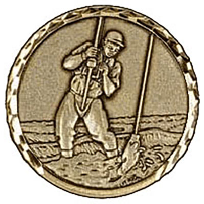 Gold Fishing Medal 60mm