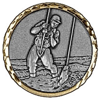 Silver Fishing Medal 60mm