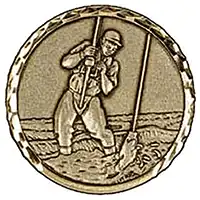 Gold Fishing Medal 60mm