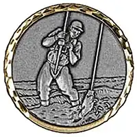 Silver Fishing Medal 60mm