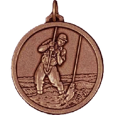 Bronze Fishing Medal 56mm