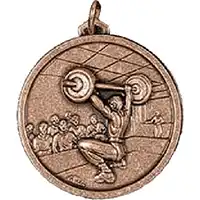 Bronze Jerk Weight Lifting Medals 38mm