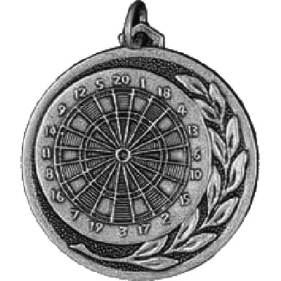 Silver Darts Medals 38mm