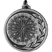 Silver Darts Medals 38mm