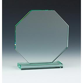 17cm Octagonal Glass Award