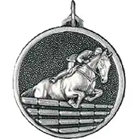 Silver Horse Jump Medals 56mm