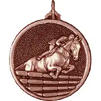Bronze Horse Jump Medals 56mm