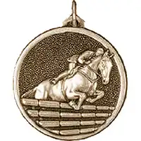 38mm Gold Horse Jump Medal