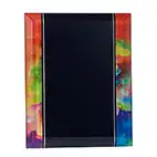 20cm Black Glass Rainbow Plaque