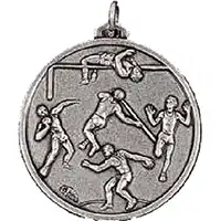 Silver Mens Pentathlon Athletics Medal 56mm