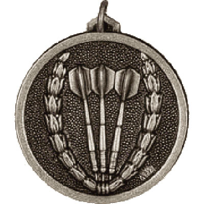 Silver Darts Medals 38mm