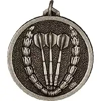 Silver Darts Medal 56mm