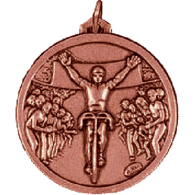 Bronze Cycling Race Medal 56mm