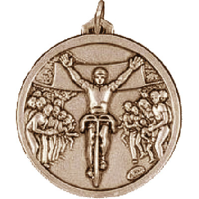 Gold Cycling Race Medal 56mm