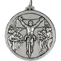 Silver Cycling Race Medal 56mm