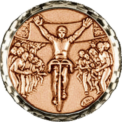 Gold Cycling Race Medal 60mm