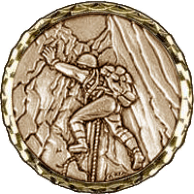 Gold Climbing Medal 60mm