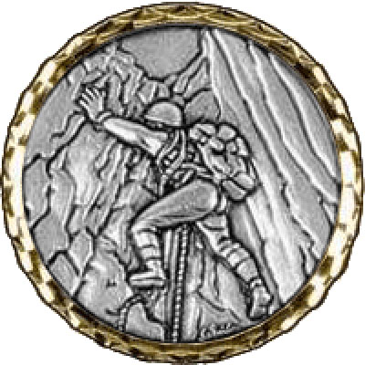 Silver Climbing Medal 60mm