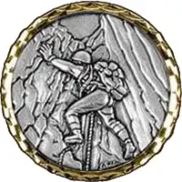 Silver Climbing Medal 60mm
