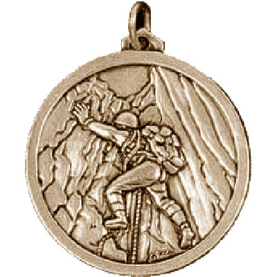 Gold Climbing Medal 56mm