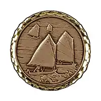 Gold Sailing Medals 60mm