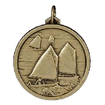 Gold Sailing Medals 38mm